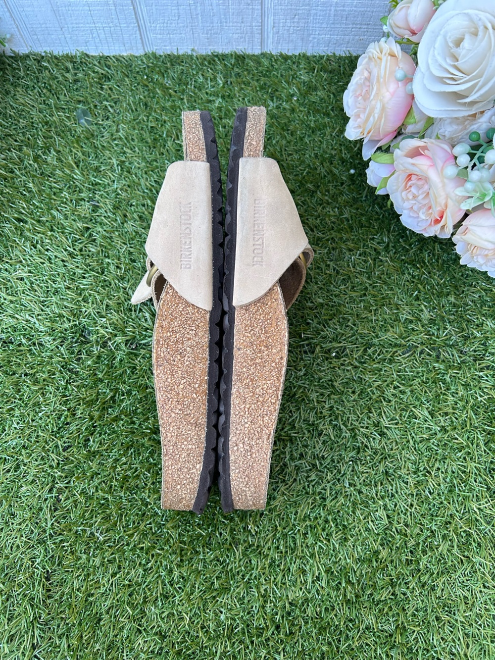 Birkenstock🍂Madrid BIG buckle leather sandals sandcastle size 38US 7-7.5 - Picture 15 of 16